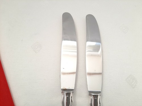 WMF Englische Rose Silberbesteck 2 Messer 22,6cm 90er Silber -Griff mit Kratzer - Picture 7 of 10