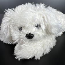 Aurora Floppy White Puppy Dog 12" Plush Stuffed Animal