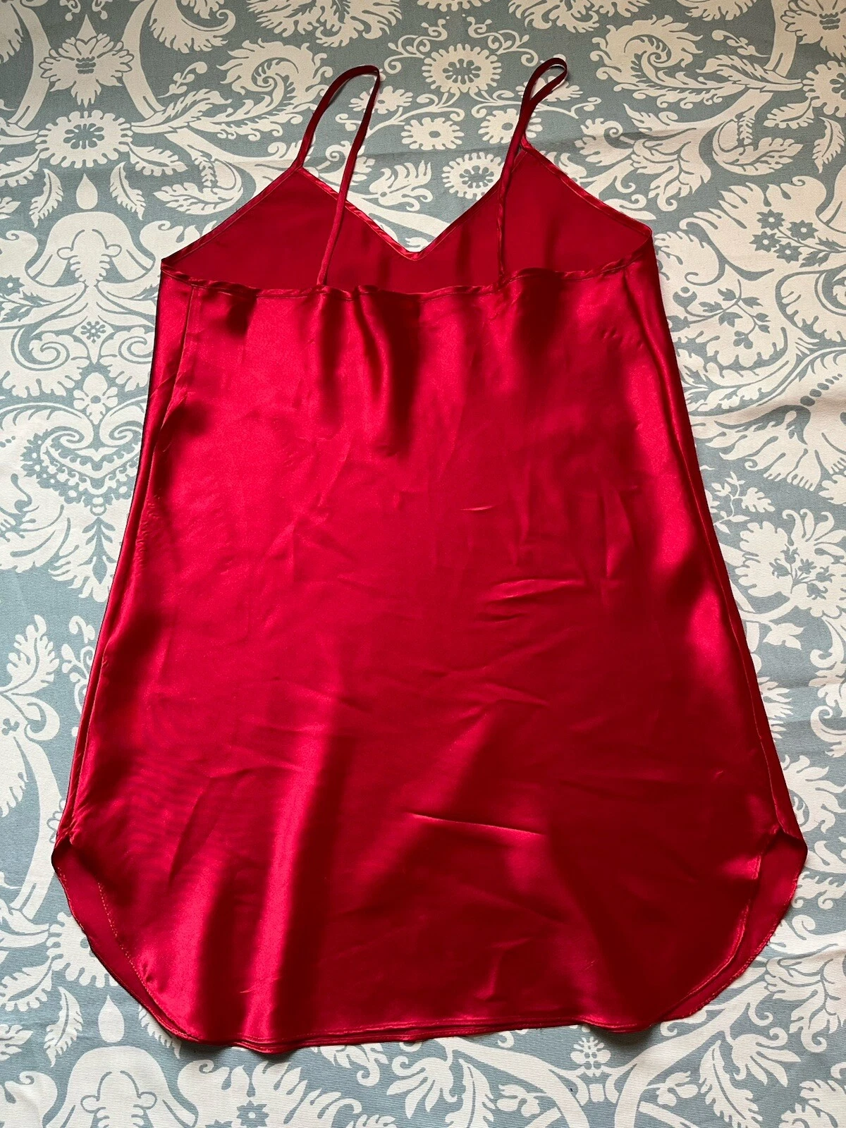 Abito donna slip vintage romantico Moods M raso rosso San Valentino Y2K