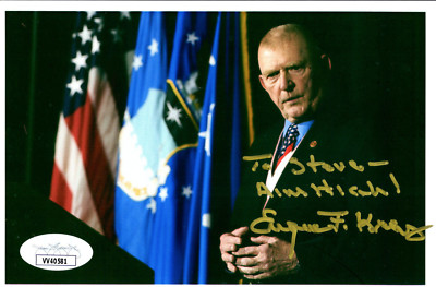 GENE KRANZ HAND SIGNED 4x6 COLOR PHOTO       NASA LEGEND      TO STEVE     JSA