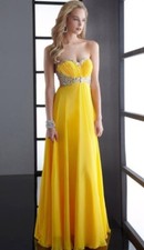 Jasz Couture 4522 Women's Dress Size 8 Yellow Prom Dress - New Tags Attached