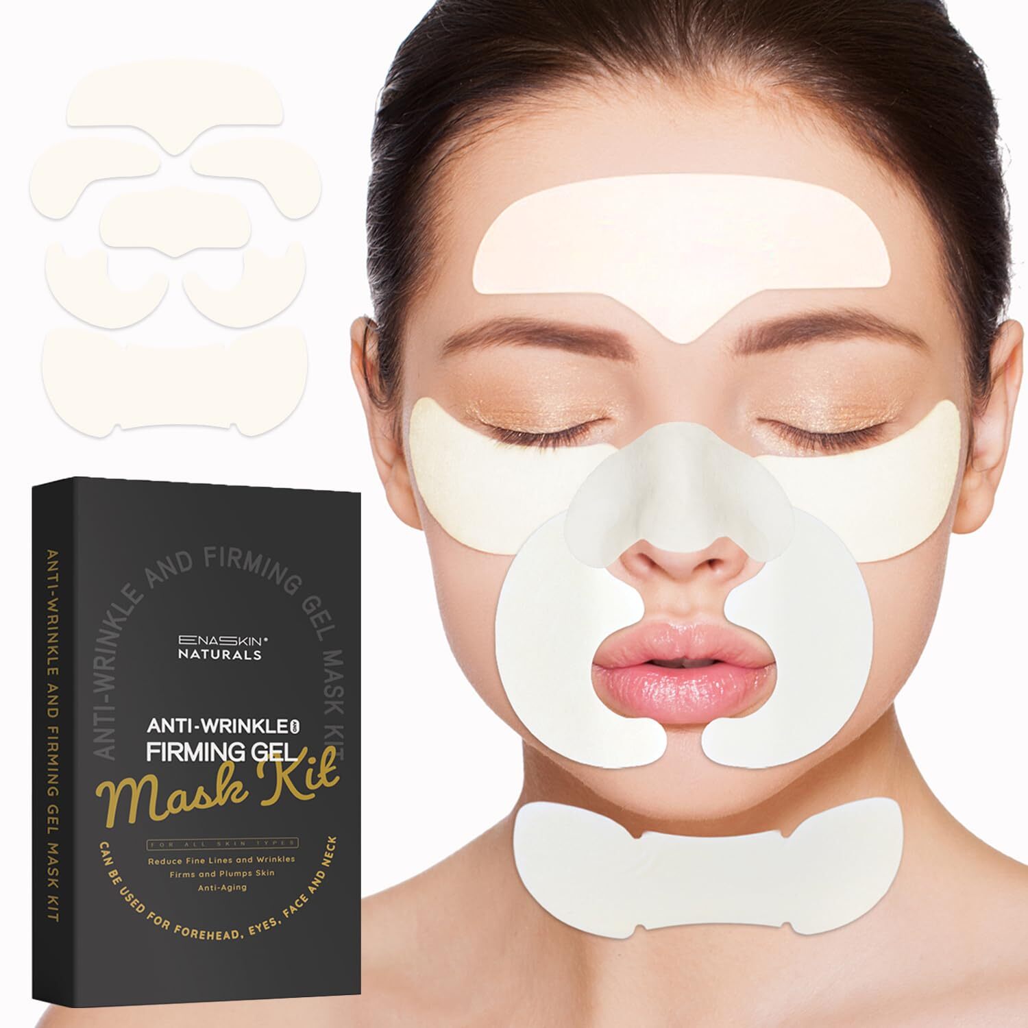 Enaskin Naturals Anti Wrinkle Face Patches Anti Wrinkle Gel Face Masks 1 Pack