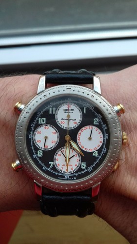 Seiko Vintage Sammlung 7T34-8A00 Chronograph Alarm Uhren NOS Montre Orologio - Bild 8 von 12