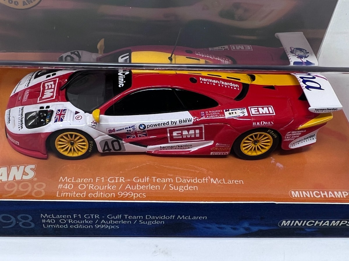 1/43 Minichamps McLaren F1 GTR #40 Gulf Team Davidoff Le Mans 1998