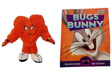 Looney Tunes Gossamer 8"  Bugs Book Plush Red Monster Soft Stuffed Animal NEW