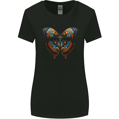 Fantasy Schmetterling Design Damen T-Shirt breiter geschnitten