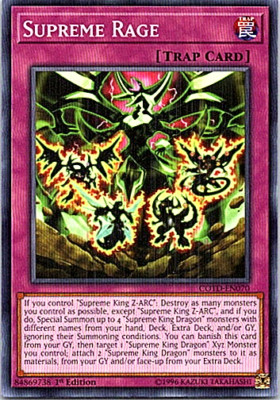 Supreme Rage COTD-EN070 Yu-Gi-Oh! Lighy Play 1st Edition
