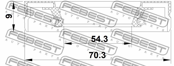 95FEY-56700909X FEBEST Shaft Seal, manual transmission main shaft for NISSAN,NIS