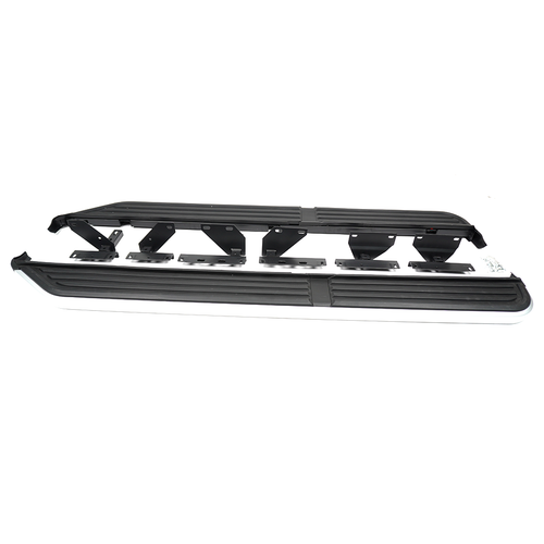 FITS LAND ROVER DISCOVERY 3/4 SIDE STEPS RUNNING BOARDS BLACK/SILVER UK STOCK - Picture 5 of 12