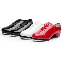 Unisex Dance Shoes Women Men Jazz Step Dance Shoes Lace Up Clogging Shoes