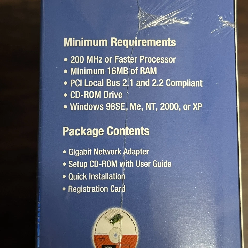 LINKSYS 10/100/1000 Gigabit PCI Network Card for Windows 98/ME/NT/2000/XP NOS - Image 4 of 4