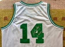 Bob Cousy Signed Autograph Boston Celtics NBA Jersey 6X NBA CHAMPS HOF