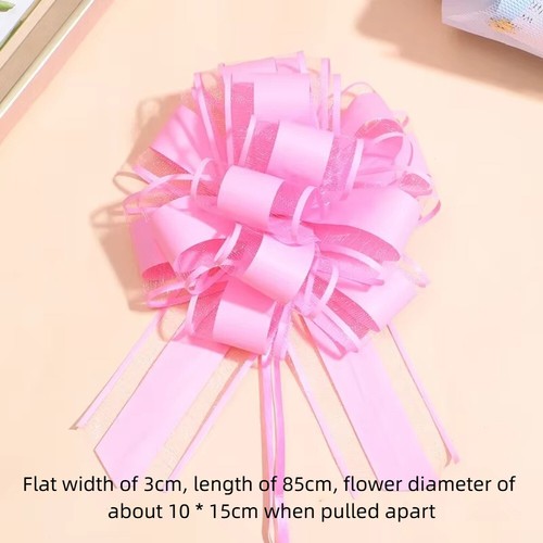 5Pcs DIY Wedding Car Ribbon Wedding Pull Bow Flower Home Decoration - Picture 2 of 21