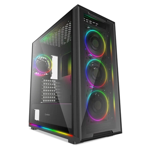GAMEMAX View Mid-Tower E-ATX Gaming PC Case w/4X ARGB Fan & 2X ARGB LED Strip