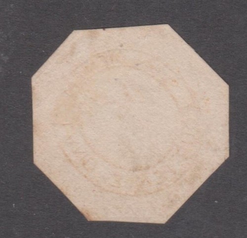 TASMANIA: 1853 4d Courier pale orange cut-to-shape, BN '60' cancel, SG #9 - Picture 2 of 2
