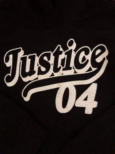 Justice Hoodie Black Girls Large - Picture 2 of 2