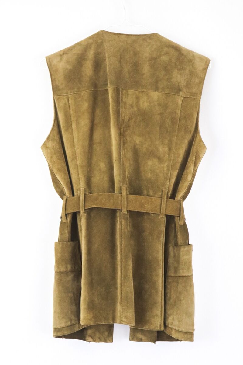 Vintage S/S 1994 Prada Leather Suede Vest Sleeveless Coat Vintage S/S 1994 Prada Leather Suede Vest Sleeveless Coat