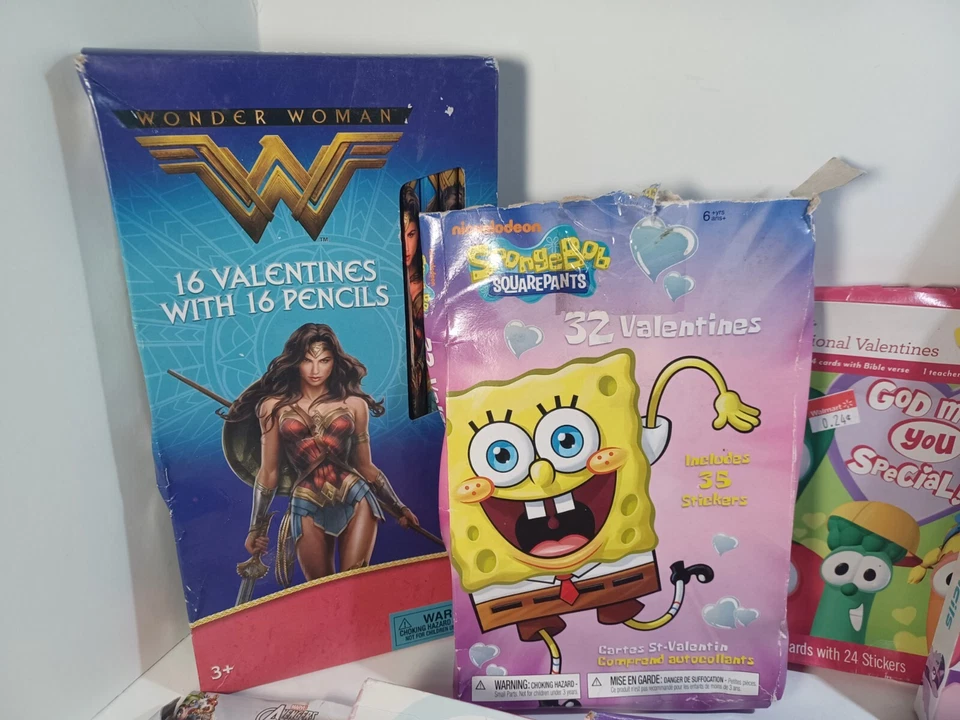 Huge Vintage CARTOON Lot Classroom Exchange Valentines Day Cards - Image 2 of 4