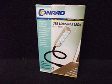 USB Light With 5 LEDs, Silver, OVP. K-336-01