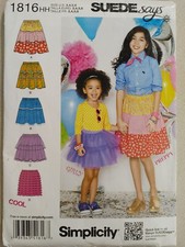 Simplicity Pattern 1816 Girls Elastic Waist Pull On Skirt Tutu Sizes 3 4 5 6