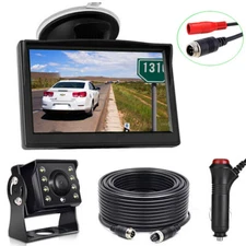 4Pin 5" CCD Rear View Backup Camera and Monitor Kit for Truck RVs Caravan 12-24V