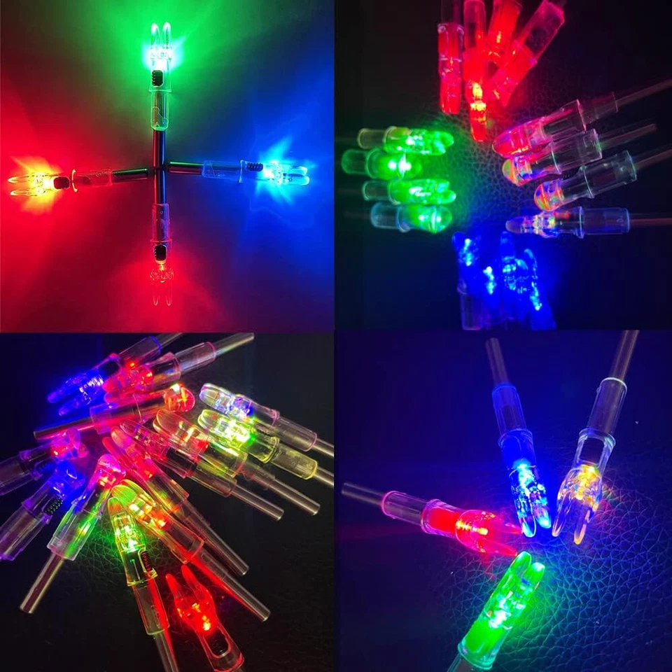 6 PCS Lighted Arrow Nocks w/ ON/Off Switch High-Visibility LED Nocks for Archery - Image 2 of 4
