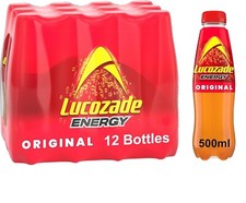 Lucozade Original Energy Drink Pack Of 12 x 500ml