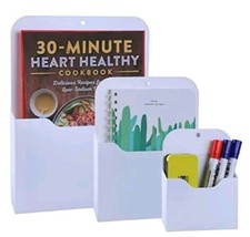 Antner 3 Pack Magnetic File Holder Magnetic Wall File Organizer Refrigerator Sto