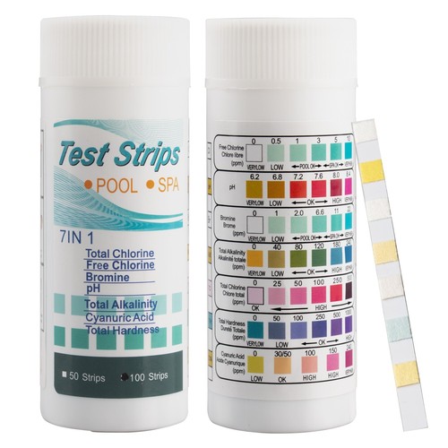 100PCS Tester Dip Test Strips Pool Spas Hot Tub PH Test Strip Pool Water Testing - Picture 4 of 11