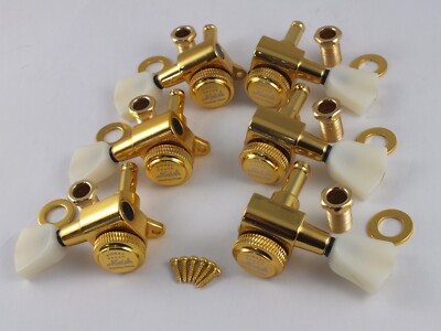 Gold abschließbare Maschinenköpfe 3 eine Seite weiße Tulpenknöpfe für Gibson LP SG Gitarre.