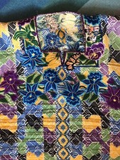 Vintage Guatemala Huipil Hand Embroidered Floral Poncho Blouse Shirt