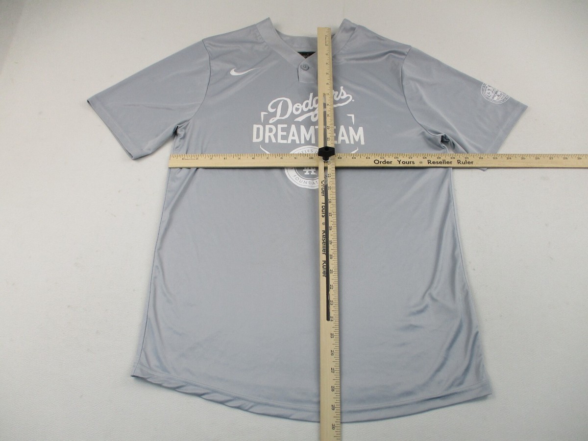 Nike Los Angeles Dodgers Shirt Mens Medium Gray Short Sleeve MLB