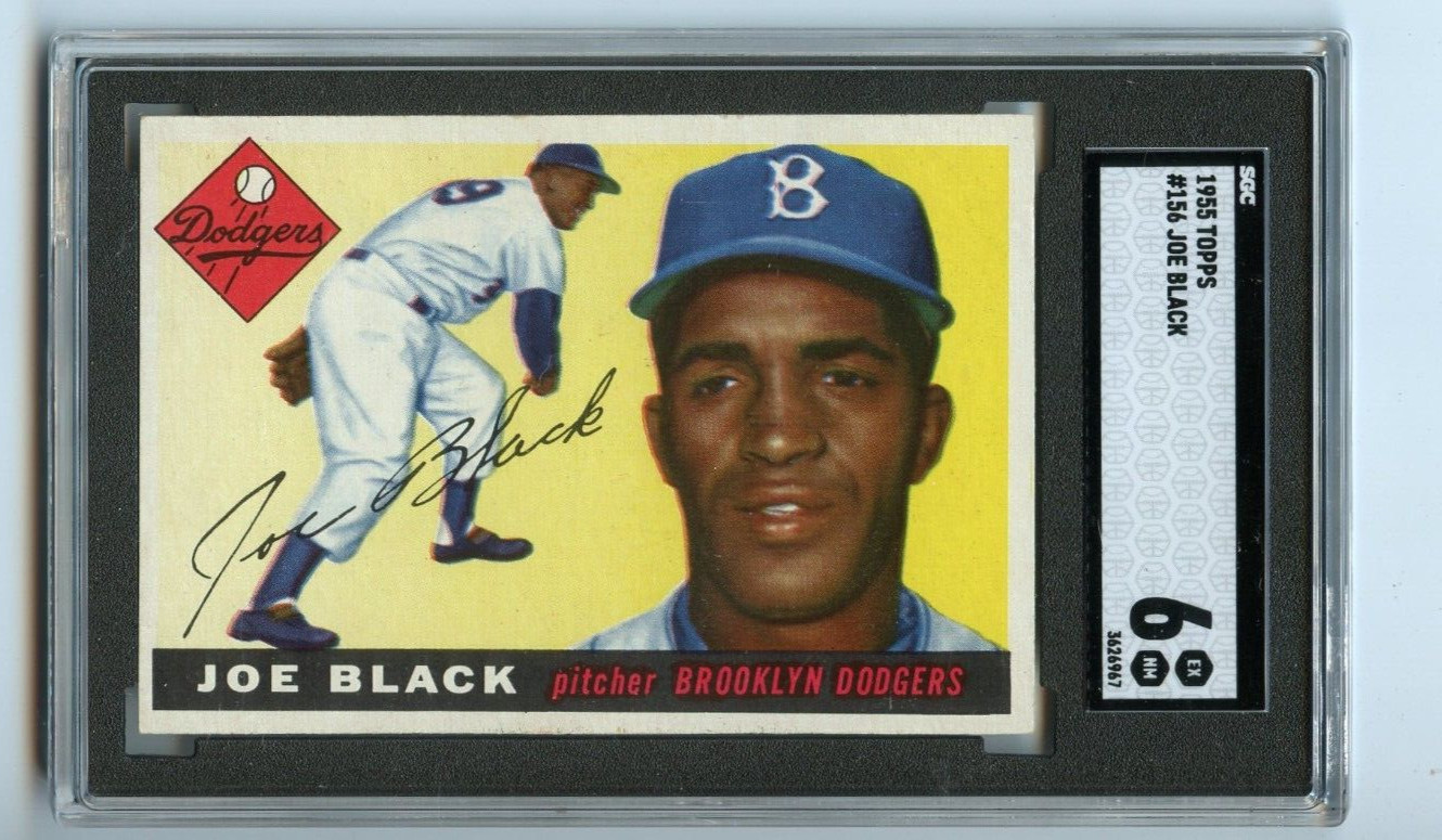 1955 Topps Joe Black Brooklyn Dodgers #156  🚀😳💥 SGC Graded 6