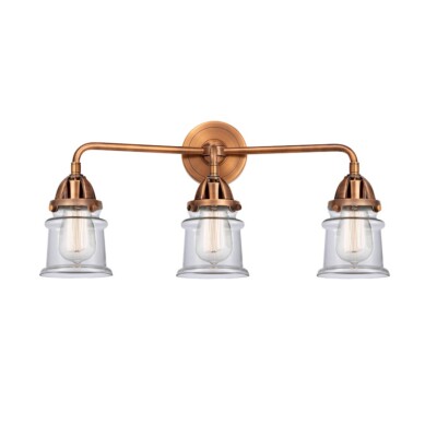 Innovations Small Canton 3 Light 23.25'' Bath, AC/Clear - 288-3W-AC-G182S