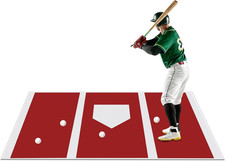 6 X 4 stopy Baseball Mata uderzająca z antypoślizgowym gumowym podkładem Nadruk o wysokiej widoczności