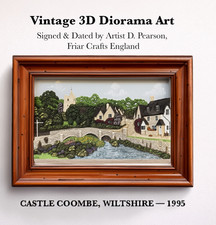 Fraile Crafts Inglaterra D Pearson 3D Diorama Castillo Godshill Coombe Firmado