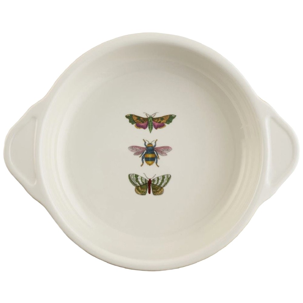 Portmeirion Botanic Garden Harmony Amber Baking Dish Porcelain Handles 32cm