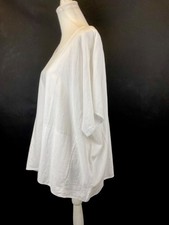 Eileen Fisher Sz 3X Blouse Top Tank NWT NEW Linen and Cotton White Boxy