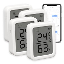 Image of SwitchBot Indoor Thermometer Hygrometer Set 4 Piece Bluetooth 3 Inch Display