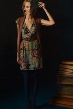 Joules Boutique Real Silk Floral Wrap 1940s WW2 Landgirl Style Dress 12 14