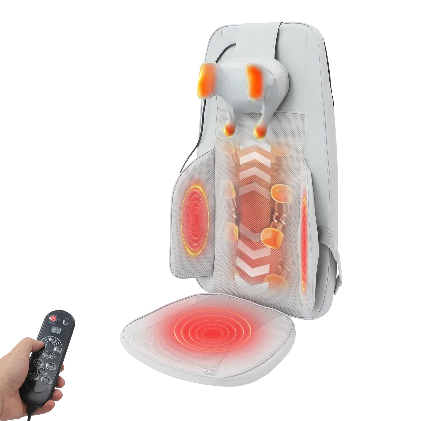 W/height Adjustment For Shoulder Neck & Back Massager W/heat