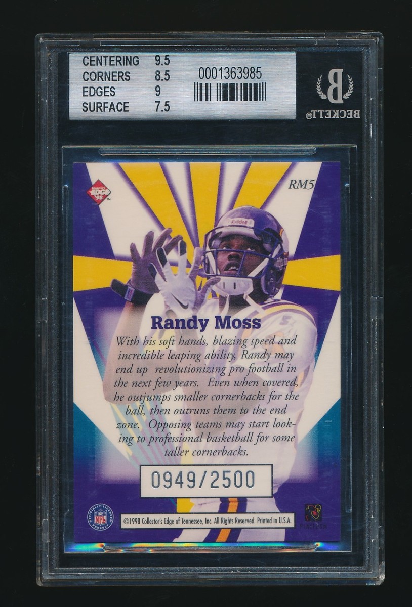 1998 Collector's Edge Masters Rookie Masters #/2500 Randy Moss