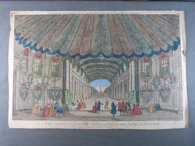 Vue d'optique Originale du 18e : Gallerie allant Jardins de Vauxhall à Londres - Photo 1/4