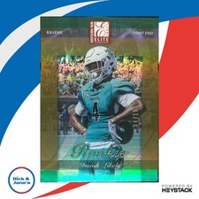 2022 Donruss Elite Isaiah Likely 2002 Rookies Gold /10 RC Baltimore Ravens