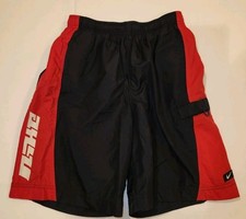 Nike Swim Trunks Boys Small 8 Red Board Shorts Pockets Mesh Lined Swimwear