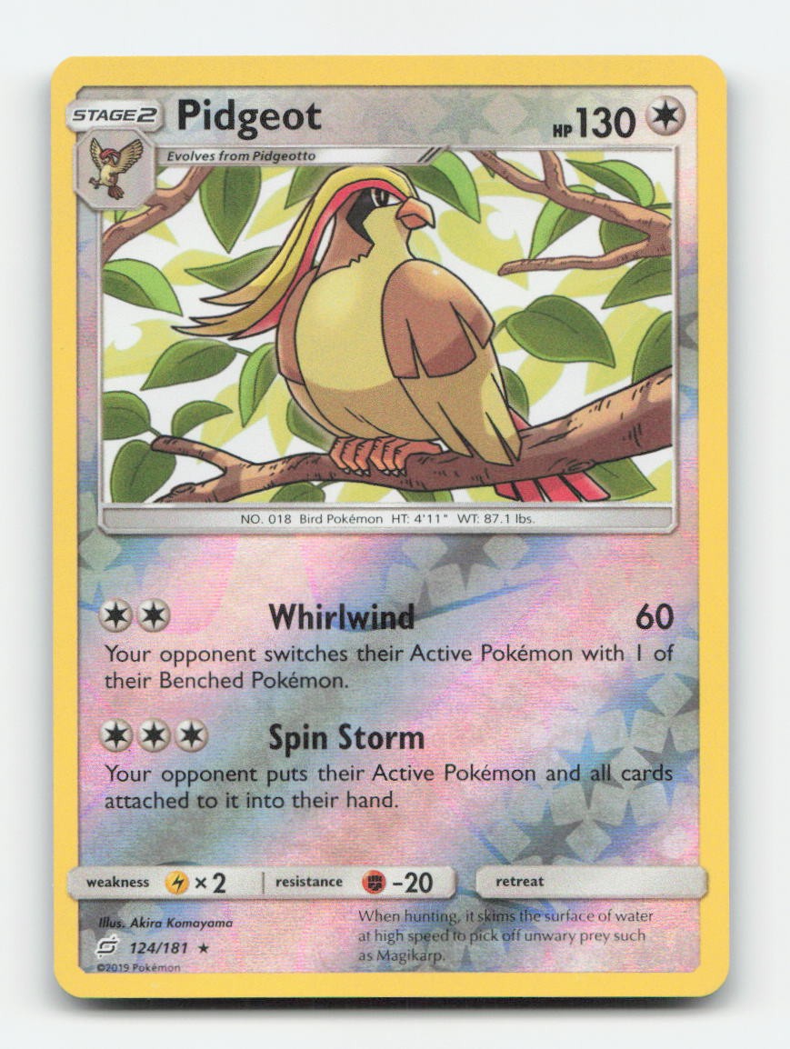 Pidgeot 124/181 - R Team Up Pokemon Reverse Holo NM
