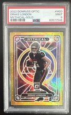 DRAKE LONDON PSA 9 Rookie 2022 Donruss Optic Mythical-Gold 10/10 Falcons 