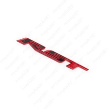 1PC Tailgate RST Emblem Fit 2021-2026 Chevy Sliverado Badge Gloss Red Black