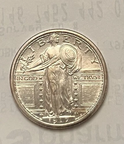 1917  D Standing Liberty Quarter Type I Gem MS Full Head