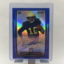 2013 Bowman Chrome Denard Robinson Blue Refractor Auto /99 Rookie #RCRA-DR RC